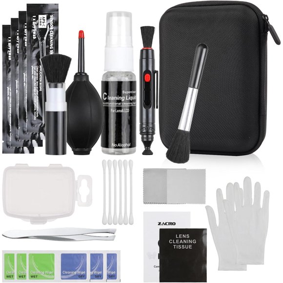 Kit de limpieza de lentes para cámaras mirrorless y DSLR, 14 en 1