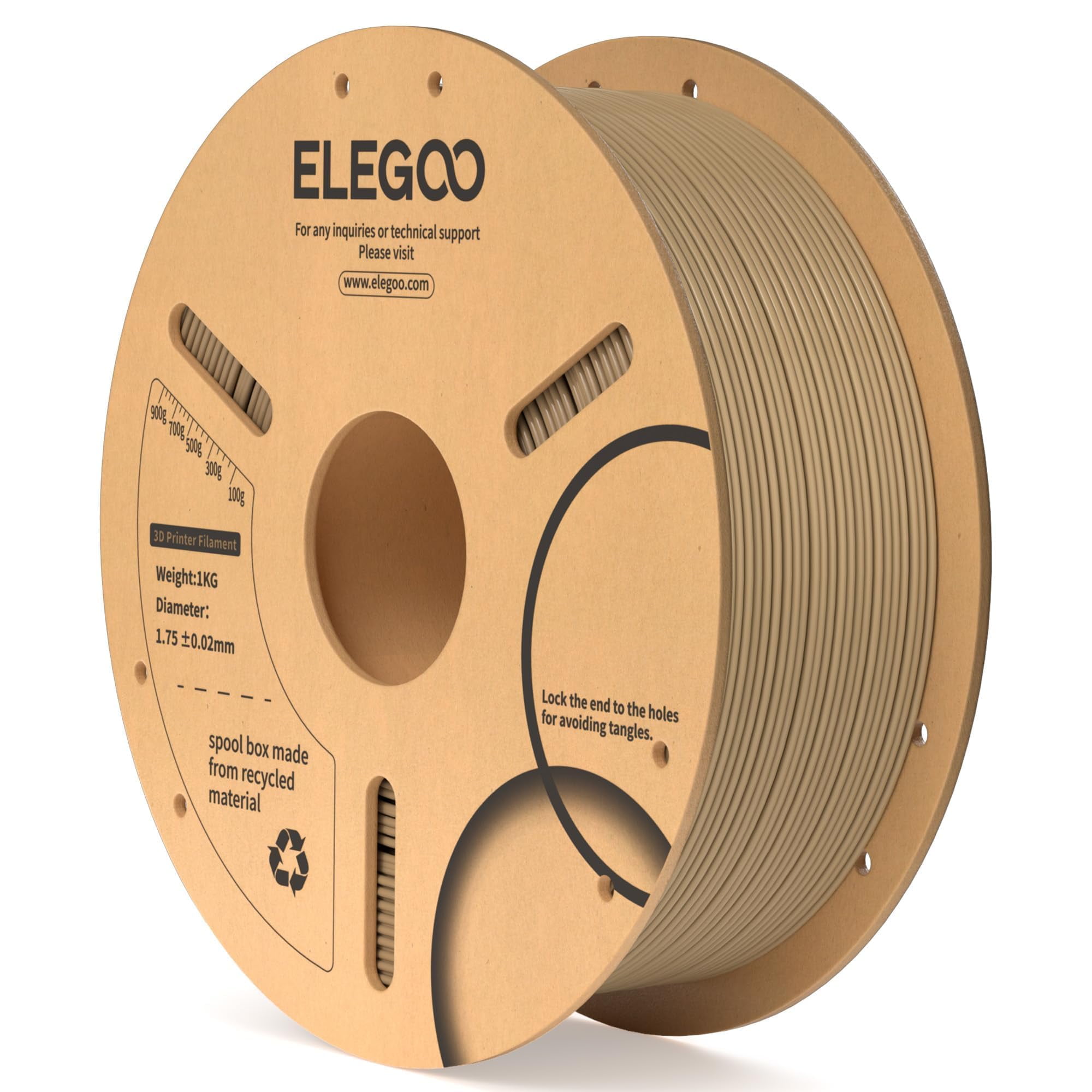 Filamento Para Impresora 3d Elegoo Wood Pla 1.75 Mm 1 Kg