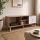 thumbnail image 2 of Mueble TV 110cmx30cmx40cm Estilo Nórdico con Almacenamiento Abierto y Puerta, 2 of 7