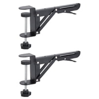 Magideal - Bandeja Para Teclado Debajo Del Escritorio Abrazadera De Soporte Plegable Ajustable Soporte Resistente Punzón De Metal Para Computadora Soporte De Cod Para 1-8 Cm De Espesor