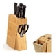 thumbnail image 1 of Porta Cuchillo Soporte Para Cuchillos Bambú 6 Compartimiento Beige, 1 of 4