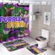 thumbnail image 1 of Tubo De Alce theme 4 piece Shower Curtain Set With Rugs Waterproof Bathroom Decor Set Includes Bath Mat U shaped Rug Toilet Lid Cover And Curtain With Hooks, 1 of 6