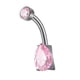 thumbnail image 4 of Clicker Ombligo Anillos Accesorio De Moda Diamantes De Imitación Ombligo Piercing Aro Rosa, 4 of 5