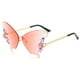 thumbnail image 3 of Women's Butterfly Shape Rhinestone Rimless Sunglasses UV Blocking Sunglasses For Driving Fishing Hunting Hiking Outdoor Sports, 3 of 4