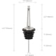 thumbnail image 2 of 2/6/12 unidades de vertedores de botellas de acero inoxidable con tapa abatible y tapón de corcho, dispensadores de aceite de oliva, licores, botellas de licor, vertedores rápidos, herramientas de bar, 2 of 7