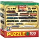 thumbnail image 1 of Puzle EuroGraphics Trains, 100 piezas, 13 x 19 cm, fabricado en EE. UU., 1 of 3