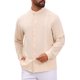 thumbnail image 4 of INSPIRE CHIC Camisa Guayabera Cubana para Hombre de Manga Larga con Botones Abajo Camisas Casual de Verano para la Playa M Beige, 4 of 5