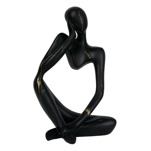 Estatua de Resina, Decoración de Estilo Pensador, Esculturas Abstractas, Figuritas Coleccionables para Decoración Del Hogar, Estante de Oficina Modern Izquierda