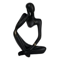 Magideal - Estatua De Resina, Decoración De Estilo Pensador, Esculturas Abstractas, Figuritas Coleccionables Para Decoración Del Hogar, Estante De Oficina Modern Izquierda
