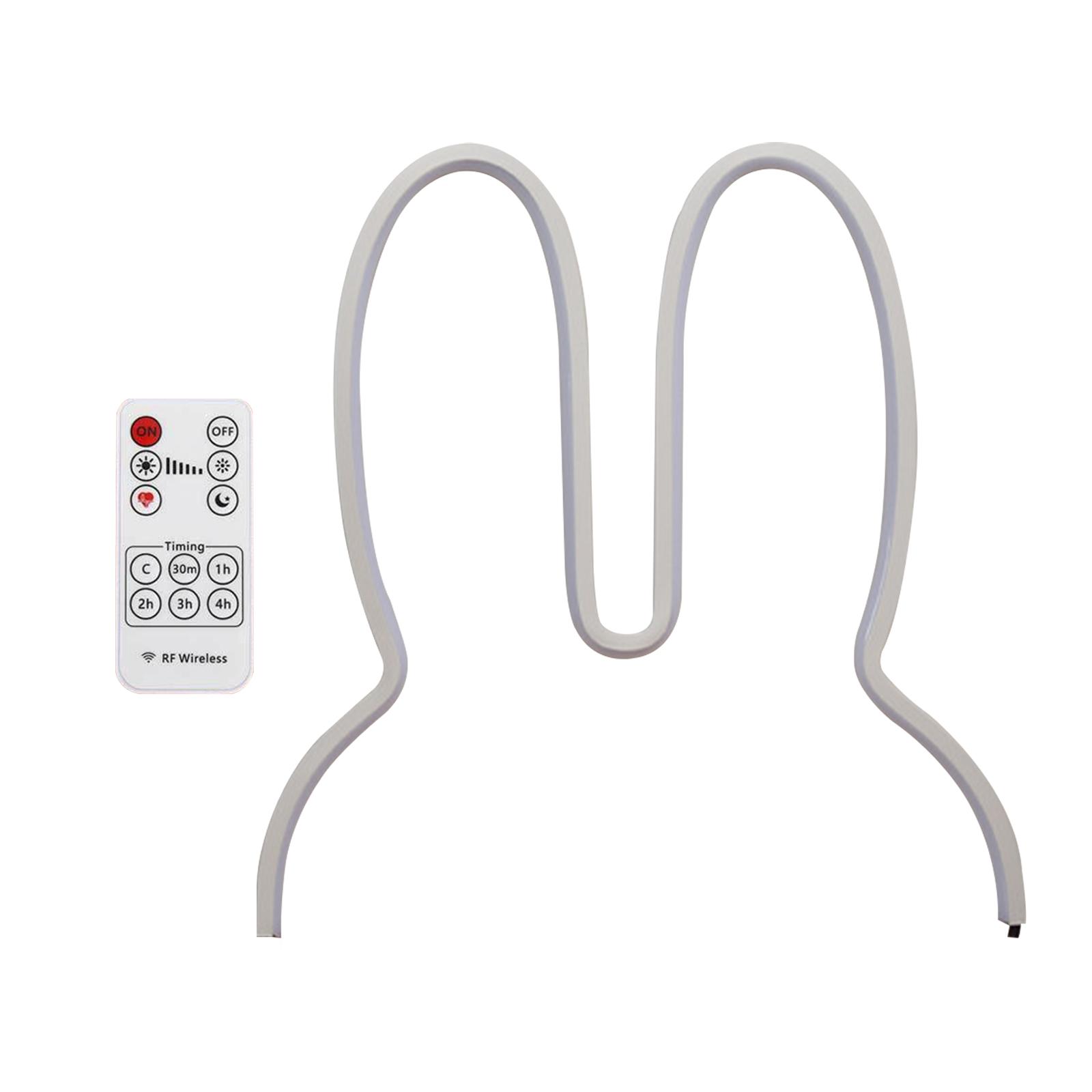 Magideal - Conejo De Dibujos Animados Luz De Noche Lámpara De Noche Recargable Usb Lámpara De Lámpara De Noche Para Habitación De Niños Regalos De Vacacione 29X30Cm