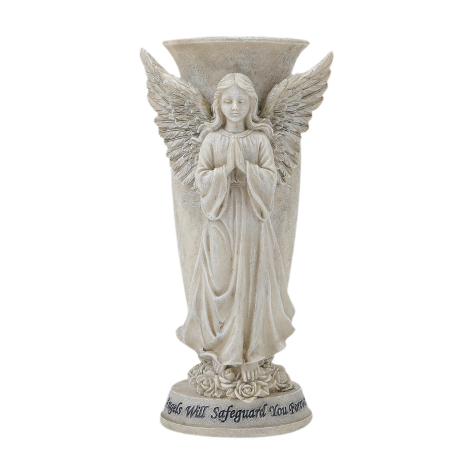 Bothyi - Jarrón De Flores Con Forma De Ángel, Práctico, Con Pinchos, Para Decoración De Cementerio.