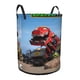 thumbnail image 2 of Dinotrux Cesta de lavandería de gran capacidad redonda con asa, bolsa para ropa sucia plegable, almacenamiento para dormitorio, baño y lavadero 44x35 cm, 2 of 6