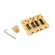 thumbnail image 1 of Puente para bajo Fender HiMass de 4 cuerdas, latón dorado, 1 of 2