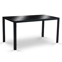 Novahus - Mesa De Comedor Vidrio Negro 150X80X75Cm