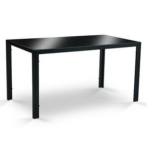 Novahus - Mesa De Comedor Vidrio Negro 150X80X75Cm