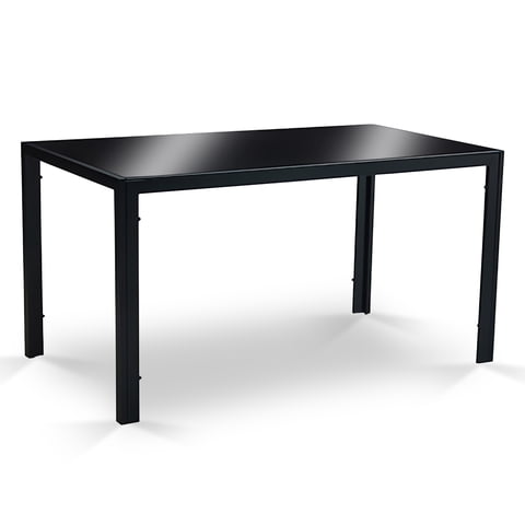 Novahus - Mesa De Comedor Vidrio Negro 150X80X75Cm