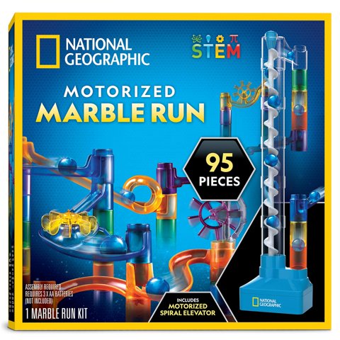 Blue Marble - Marble Run National Geographic Con Elevador Motorizado, 95 Piezas