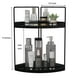 thumbnail image 3 of Organizador de mostrador de baño Dorhors, 2 niveles, madera negra, 3 of 3