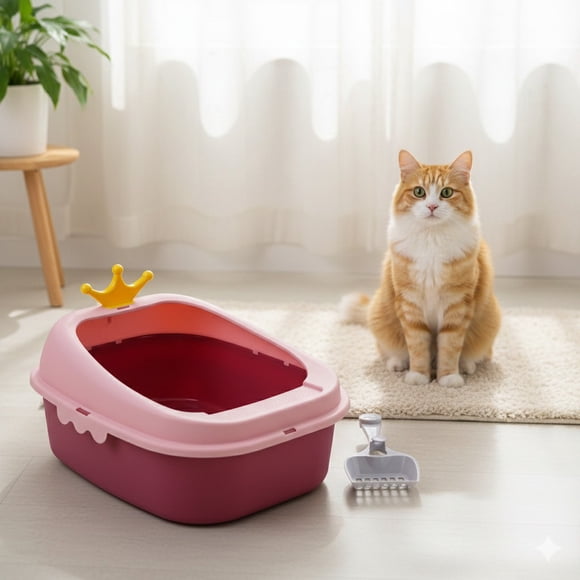 Arenero para gatos corona rosa