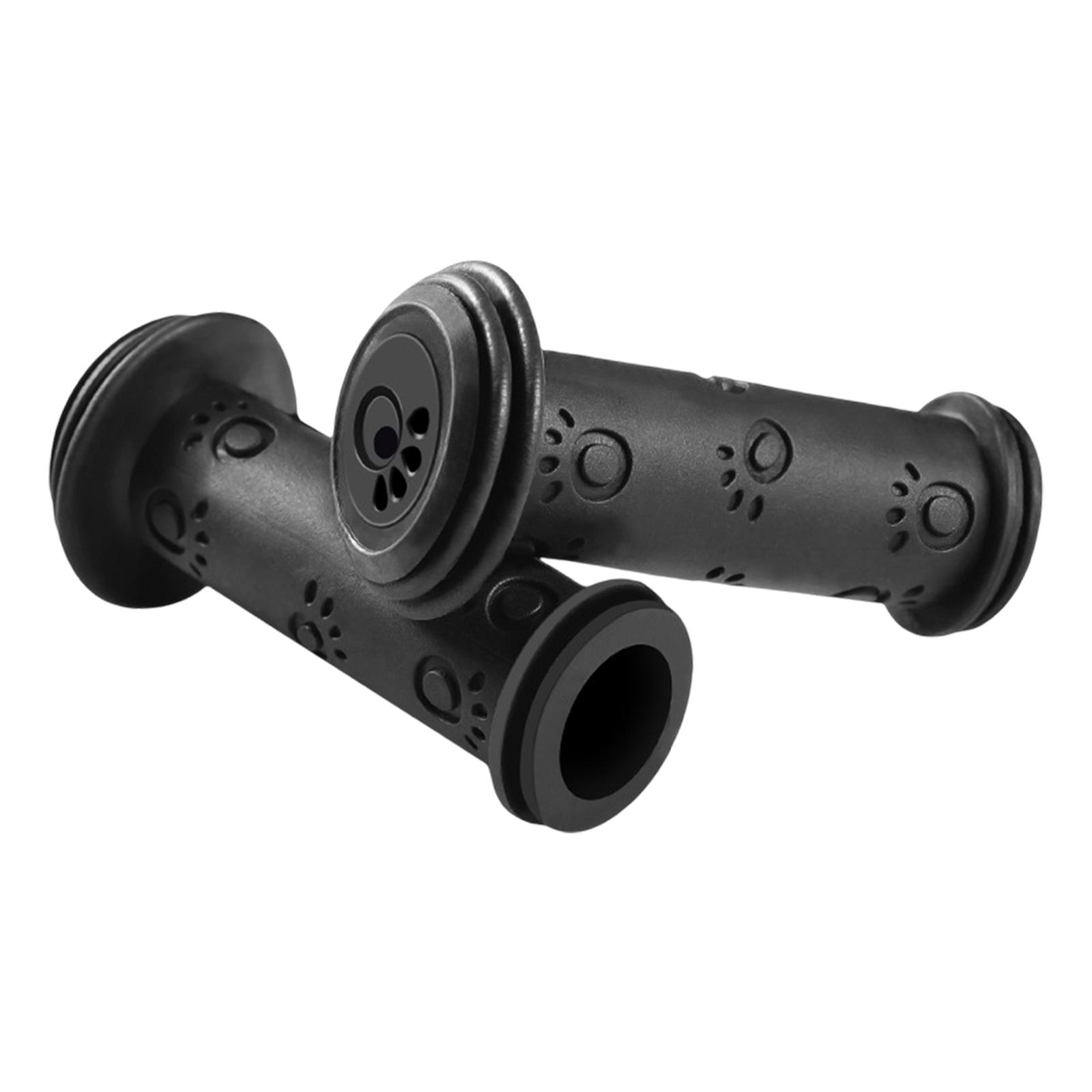 Magideal - Empuñaduras De Goma Para Manillar De Bicicleta, Empuñaduras De Manillar De Bicicleta De Repuesto Más Cortas Y Suaves De 0,87 Pulgadas Para Niños, Negro
