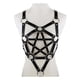 thumbnail image 1 of PU Leather Body Harness Fetish Punk Goth Metal Rivet Belt Strap Pentagram Bra, 1 of 3