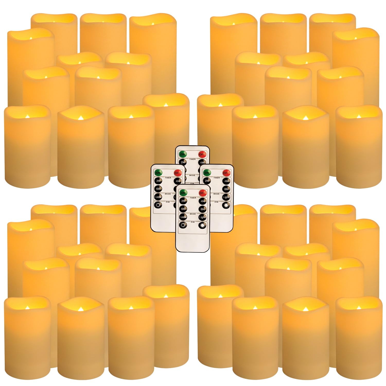 Velas Led Sin Llama Fclayvts, Paquete De 48 Con Control Remoto