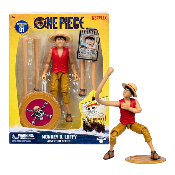Figura de acción de Monkey D. Luffy de Moose Toys, 15 cm, con 6 accesorios