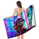 thumbnail image 4 of Vivo Toalla de playa de secado rápido con diseño temático, regalo para mujeres y niñas, ideal para cumpleaños, fans, amantes de la música, uso en la playa o al aire libre, 78 × 150 cm, 4 of 6