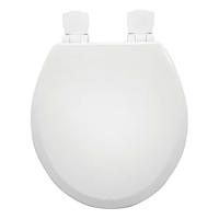 Genérico - Asiento Madera Redondo Cierre Suave Alta Densidad Blanco