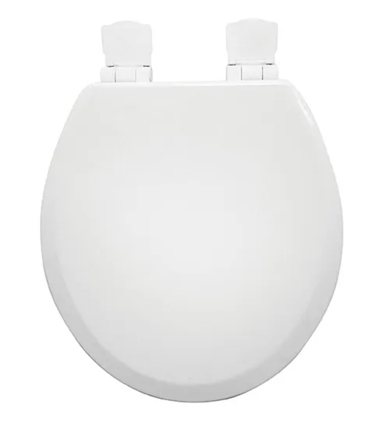 Genérico - Asiento Madera Redondo Cierre Suave Alta Densidad Blanco