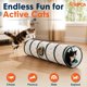 thumbnail image 2 of Túnel para Gatos ASPCA Plegable con Estampado de Pez y Juguete de Cascabel, 2 of 7