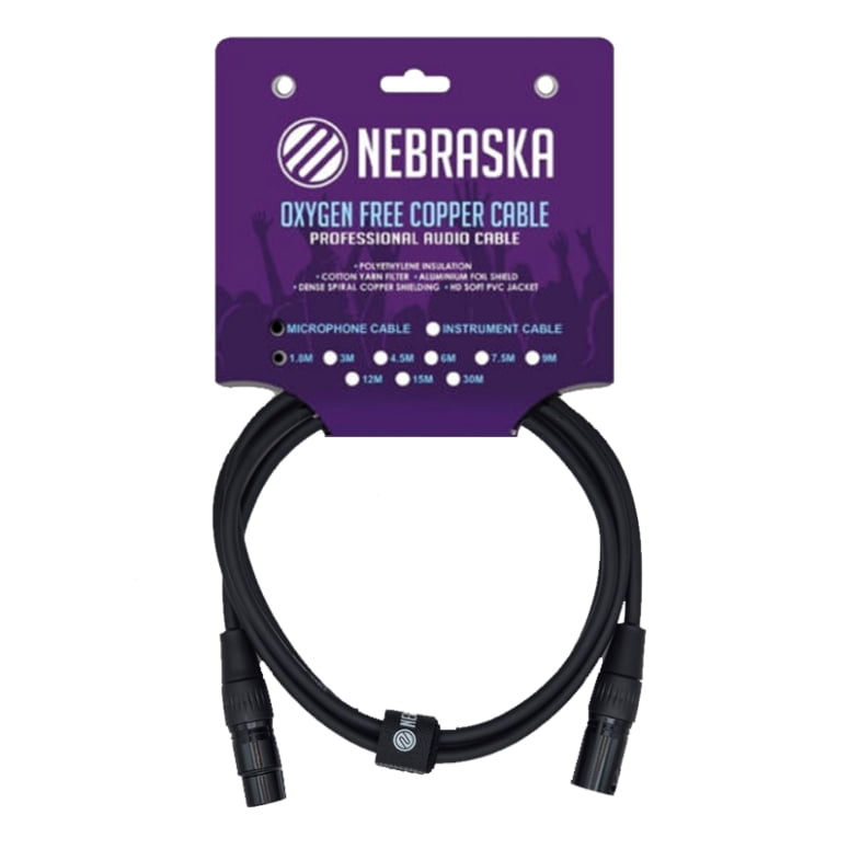 Cable De Microfono Xlr 1.8 Metros Nebraska Mxf 1.8