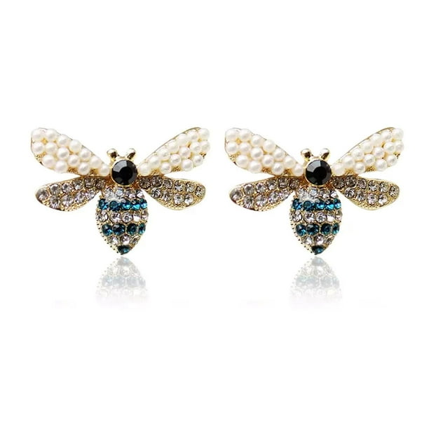 Aros Pendientes Diseño Abeja