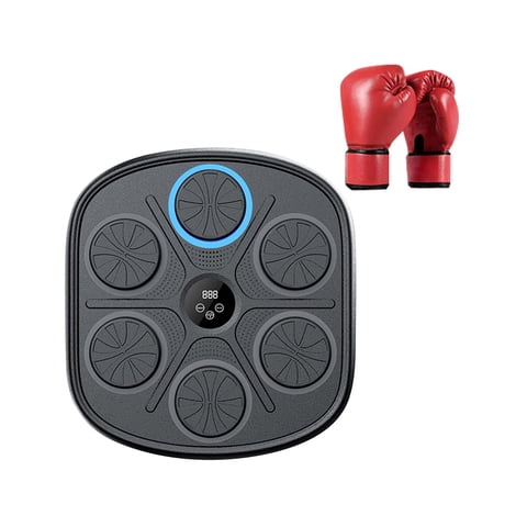 Magideal - Sanda Music Box Máquina De Entrenamiento, Máquina De Caja De Música, Objetivo De Pared Para Adultos, Equipo De Entrenamiento De Boxeo Para Ejercicios W Guantes De Boxeo Rojos