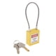 thumbnail image 3 of Candado de Seguridad para Aislamiento con Cable de Acero Inoxidable, Color Amarillo, 3 of 3