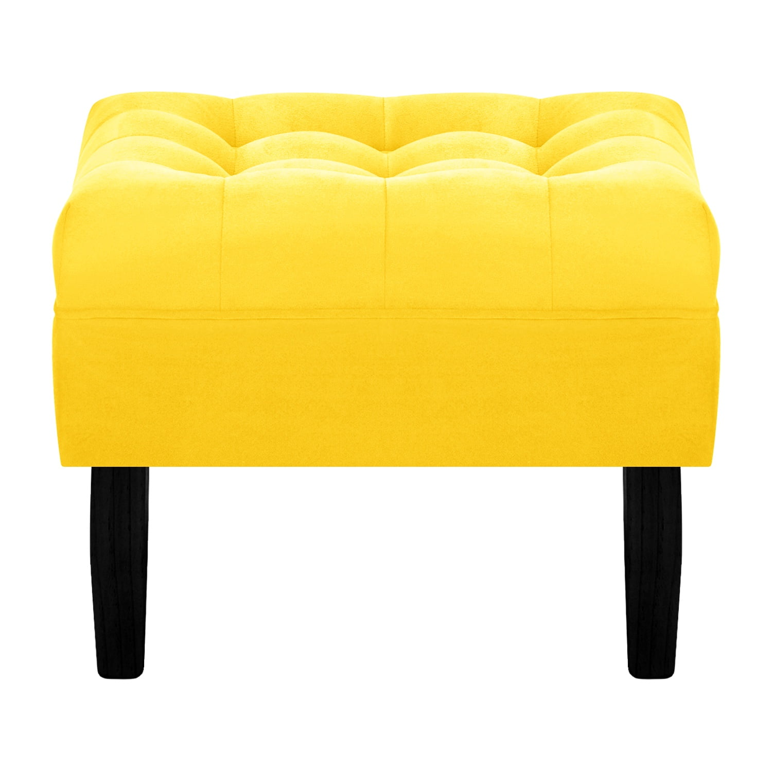 Bodevir - Pouf Wood 1c Felpa 00 Amarillo