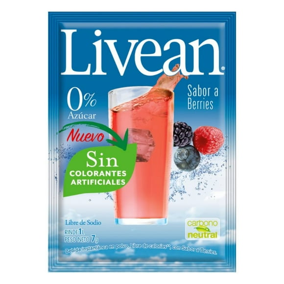 Jugo en Polvo Libre de Azúcar Sabor Berries Sobre, 7 g