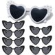 thumbnail image 1 of Gafas de sol FSLLZCJY forma corazón con perla para novia – pack de 8, 1 of 7