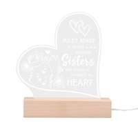 Ioensy - Lámpara De Mesa Con Luz Nocturna Grabada En Acrílico, Lámpara Led Moderna Con Ilusión 3D, Regalo Para Hermana