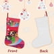 thumbnail image 3 of Las Chicas Superpoderosas Tema: Calcetines de Navidad, fino lino blanco para colgar en escaleras y chimenea, decoración navideña para el hogar, regalo de Navidad. 45cm × 32cm, 3 of 5