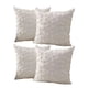 thumbnail image 2 of Set De 4 Fundas Peluda Diseño Hojas Blanco, 2 of 3