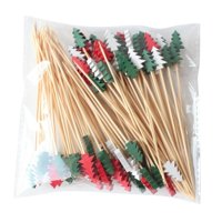 Bothyi - Palillos De Comida Navideños Palillos De Dientes De Decoración Navideña Para Frutas Pastel Postre 100 Piezas