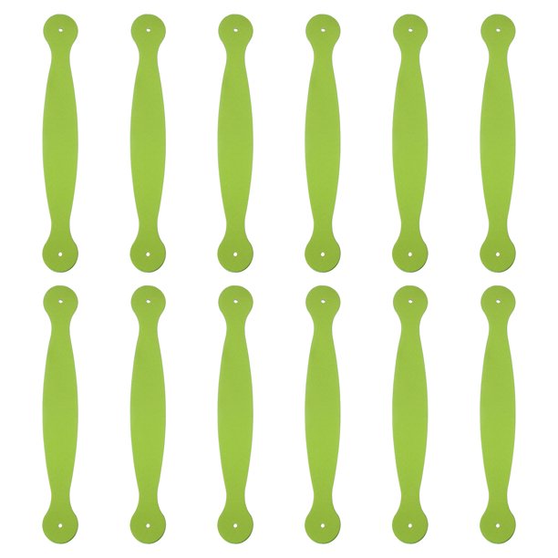 Uxcell 12 Pcs Manija de Cuero, 8.5in Tiradores de Cajón de Cuero Correas de Cuero Tiradores de Gabinete a Granel con 2 Agujeros para Bolsas Bolsos Funda de Teléfono Puerta, Verde