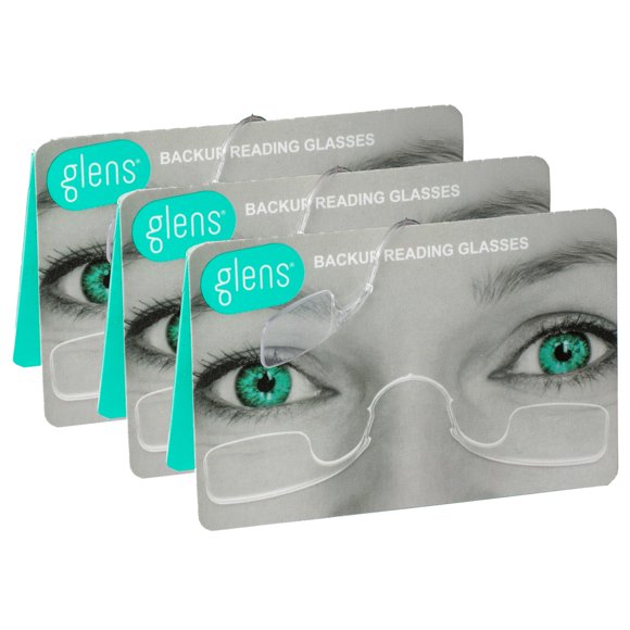 Lentes de Lectura glens Ultra Delgados Sin Montura +1.5 Paquete de 3