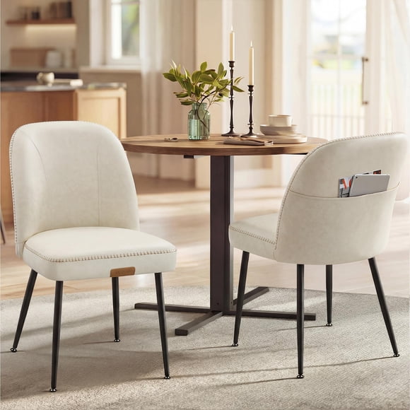 Sillas de comedor VASAGLE EKHO, juego de 2, blanco crema