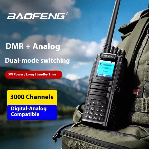 Baofeng DM-1701 Radio Portátil DMR Digital y Analógica Banda Dual VHF/UHF de Largo Alcance,Para uso profesional y personal