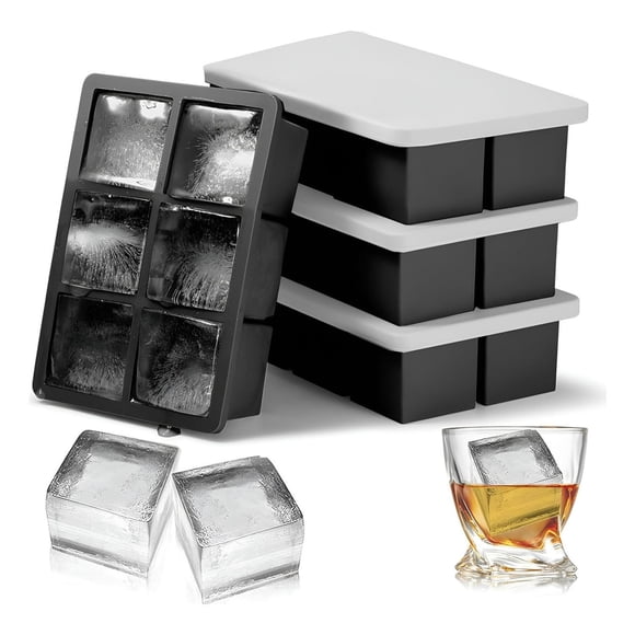 Pack X4 Cubetas De Hielo Cubetera Hielo Cubetas C/tapa 6cav Rosa