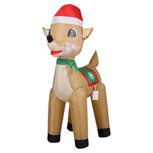 Magideal - Inflable Navideño, Decoración Navideña, Accesorios Novedosos Y Adorables, Con Luces Led Incorporadas Para Patio, Jardín E Invierno.