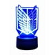 thumbnail image 2 of Lampara Ilusion 3D Ataque Titanes de 7 colores, Base touch, 2 of 6