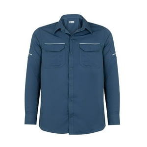 T-World - Camisa Ripstop Jubae M/L Hombre Azul Royal Talla Xxxl